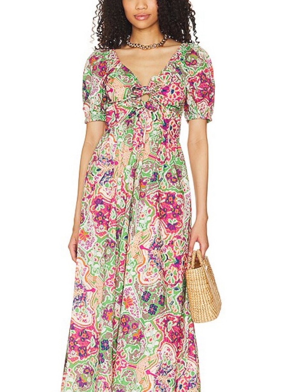 Cleobella Tie-Front Reza Midi Dress